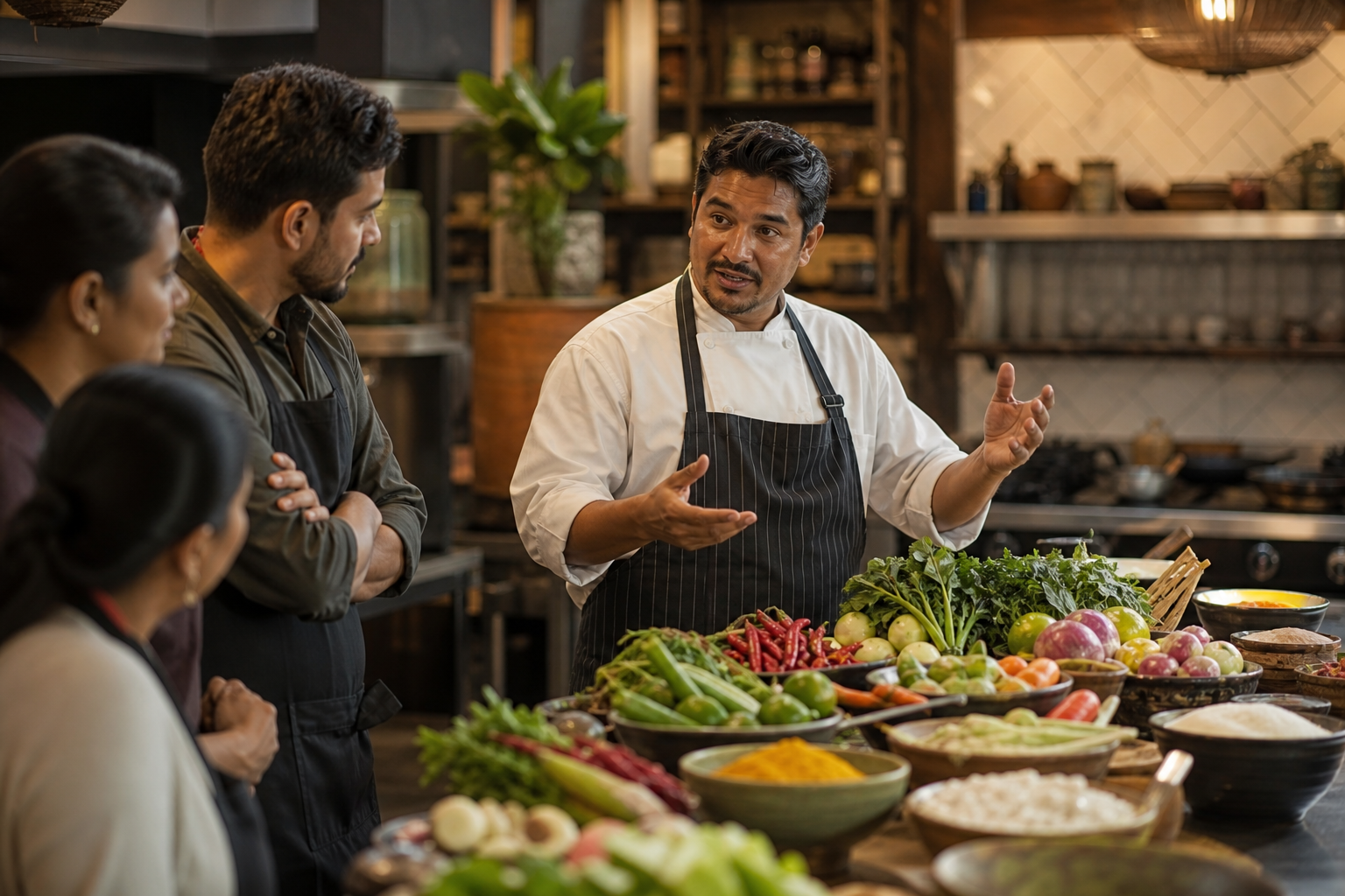 Cultural Chef Storytelling in Kitchen