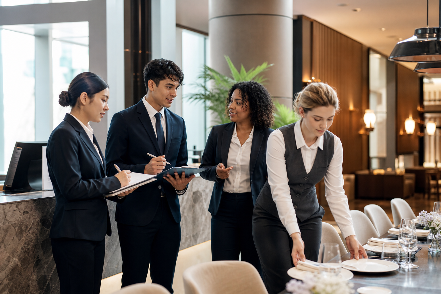 Hospitality Students Interning At Hotel